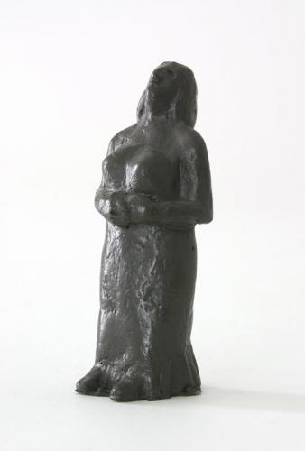 Skulptur (stehende Frau im Abendkleid)