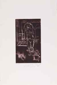 ohne Titel (stehender weiblicher Akt)
