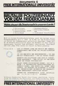 Brutaler Polizeieinsatz vor dem Fridericianum