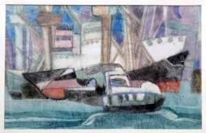ohne Titel (H�user in Landschaft)
